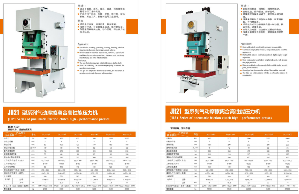 JH21 Series Pneumatic Press
